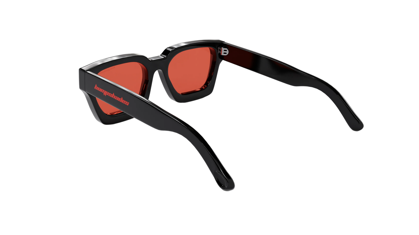 GLOSSY BLACK “ECHO” SUNGLASSES