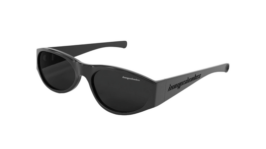 BLACK GLOSSY "RAVENA" SUNGLASSES