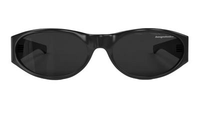 BLACK GLOSSY "RAVENA" SUNGLASSES