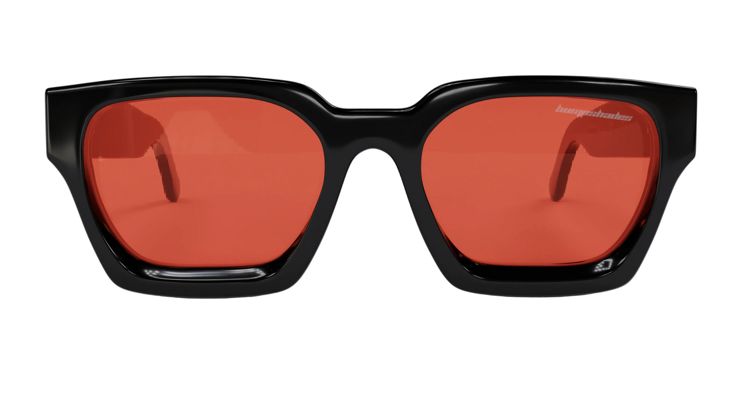 GLOSSY BLACK “ECHO” SUNGLASSES