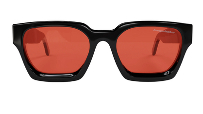 GLOSSY BLACK “ECHO” SUNGLASSES